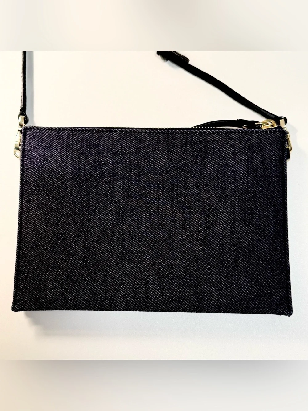 Kate Spade Cameron Street Poppy Dilon Denim Crossbody Bag Port Blue